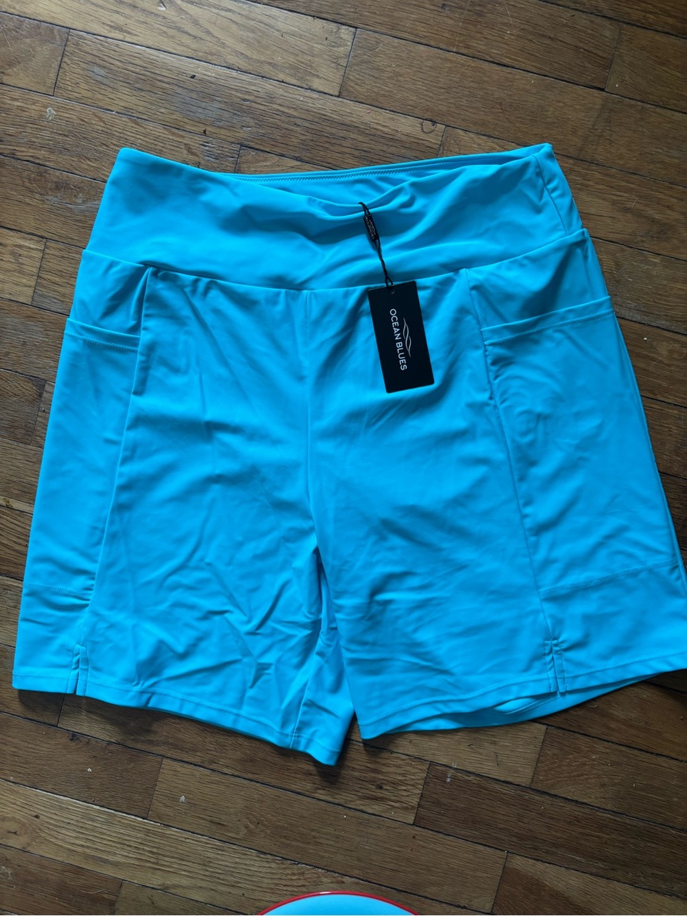 NWT by Ocean Blues Women's High-Waist Aqua Bermuda Shorts